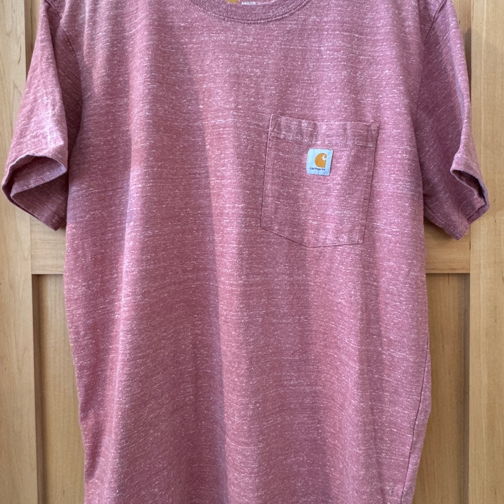Carhartt Women's Heathered Pink Pocket T-Shirt
